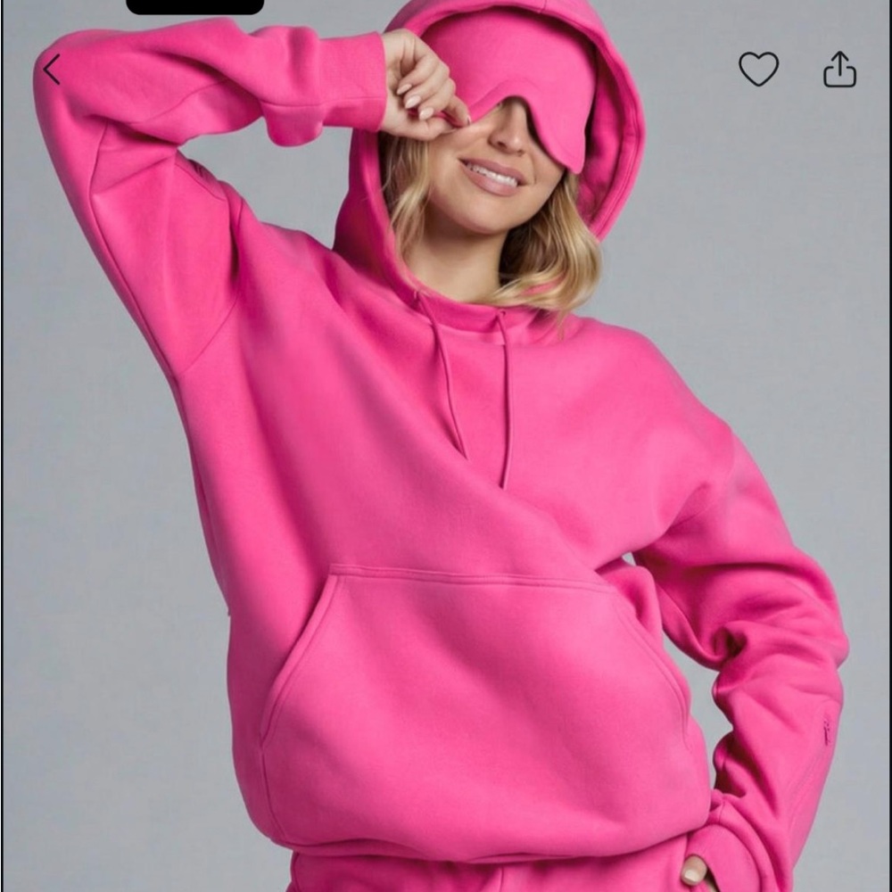 Women's Oversized Hot Pink Hoodie Sweatshirt
